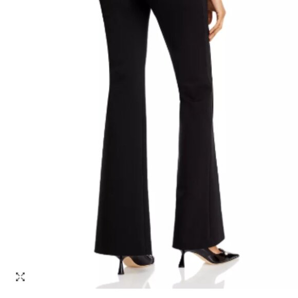 Alice + Olivia Black Classics Walker Slit Slim Leg Pants Size 4 - Picture 4 of 11